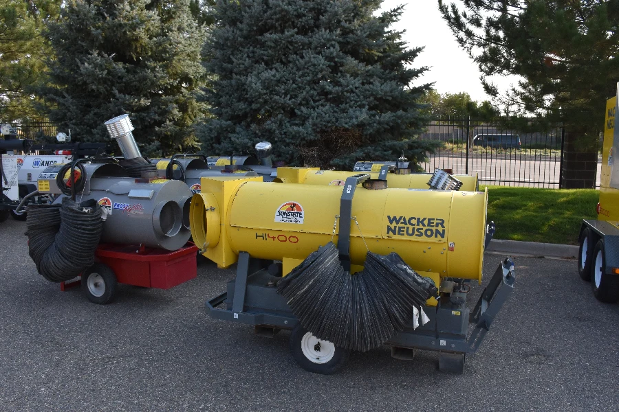 A large towable heater in the Sunstate yard