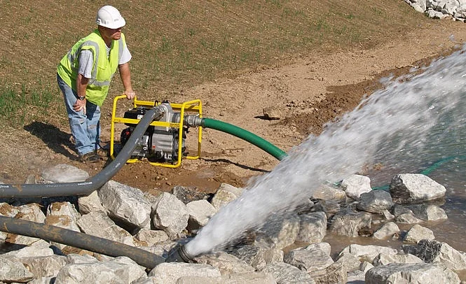 Water pumps and hoses.
