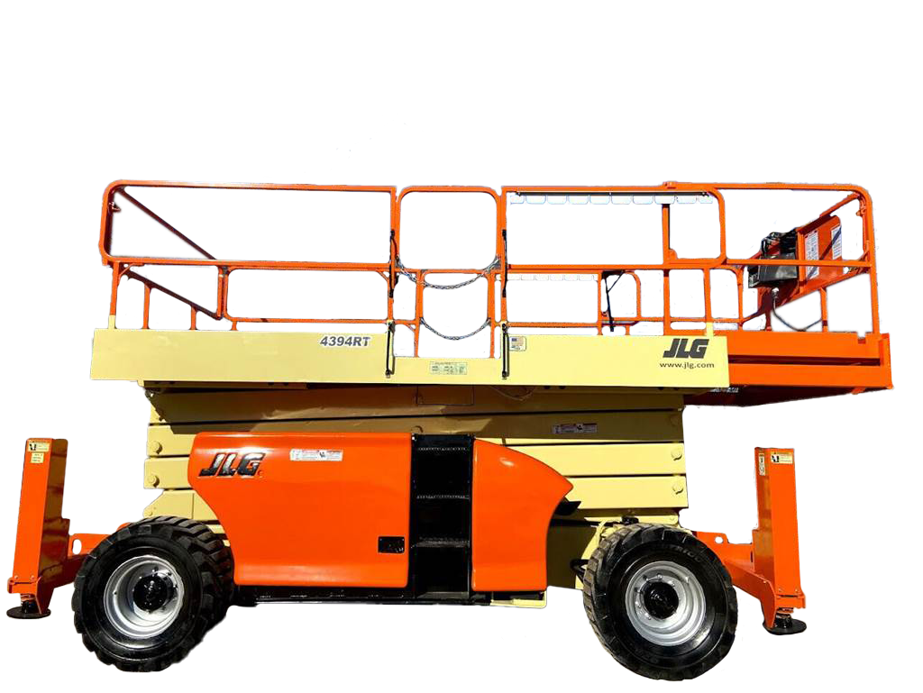 41-43-Foot Rough Terrain Scissor Lift With Outriggers