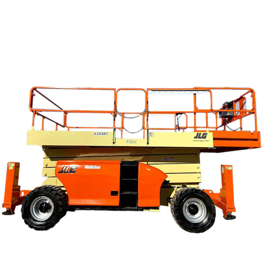 41-43-Foot Rough Terrain Scissor Lift With Outriggers